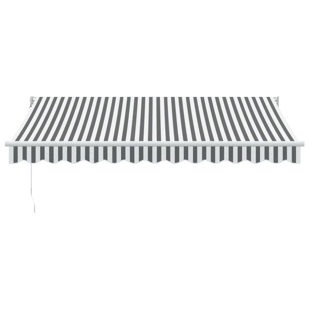 Tenda Retrattile Antracite e Bianca 3,5x2,5m Tessuto/Alluminio 3216104