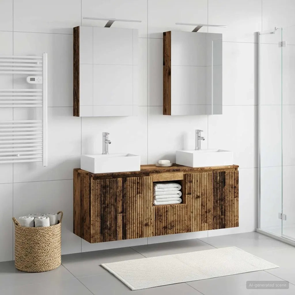 Set di Armadi da Bagno 5 pcs Legno antico Legno ingegnerizzato 3406397