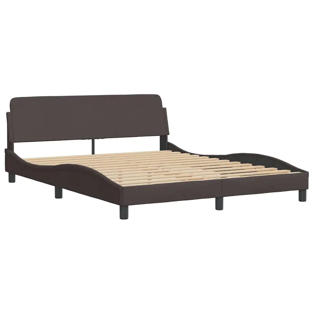 Giroletto senza Materasso Hanko Marrone Scuro 160x200 cm Tessuto