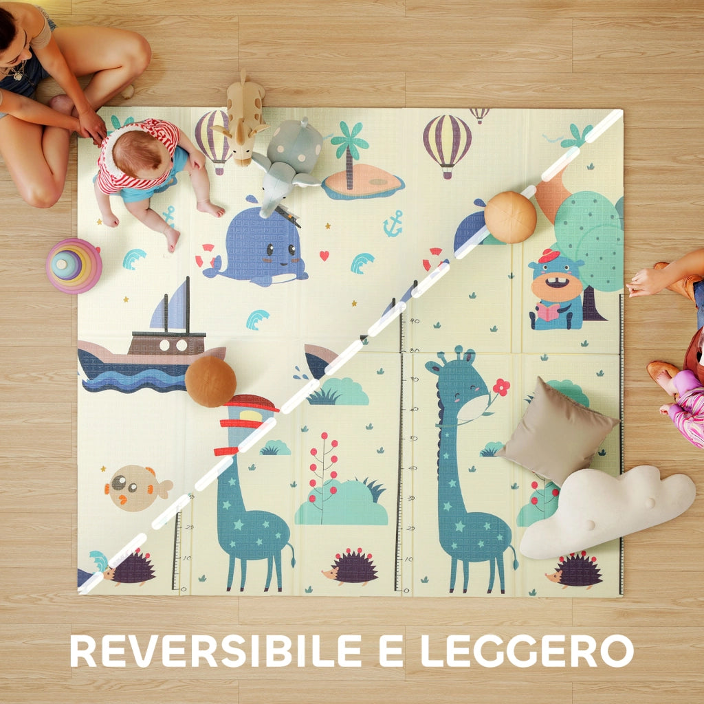 Tappeto per Bambini a Tema Animali ¨C zephmum ¨C Multicolore 196x176x1.5 cm