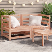 Divano componibile-Divani Angolari Giardino 2pz 70x70x67cm Legno Massello Douglas