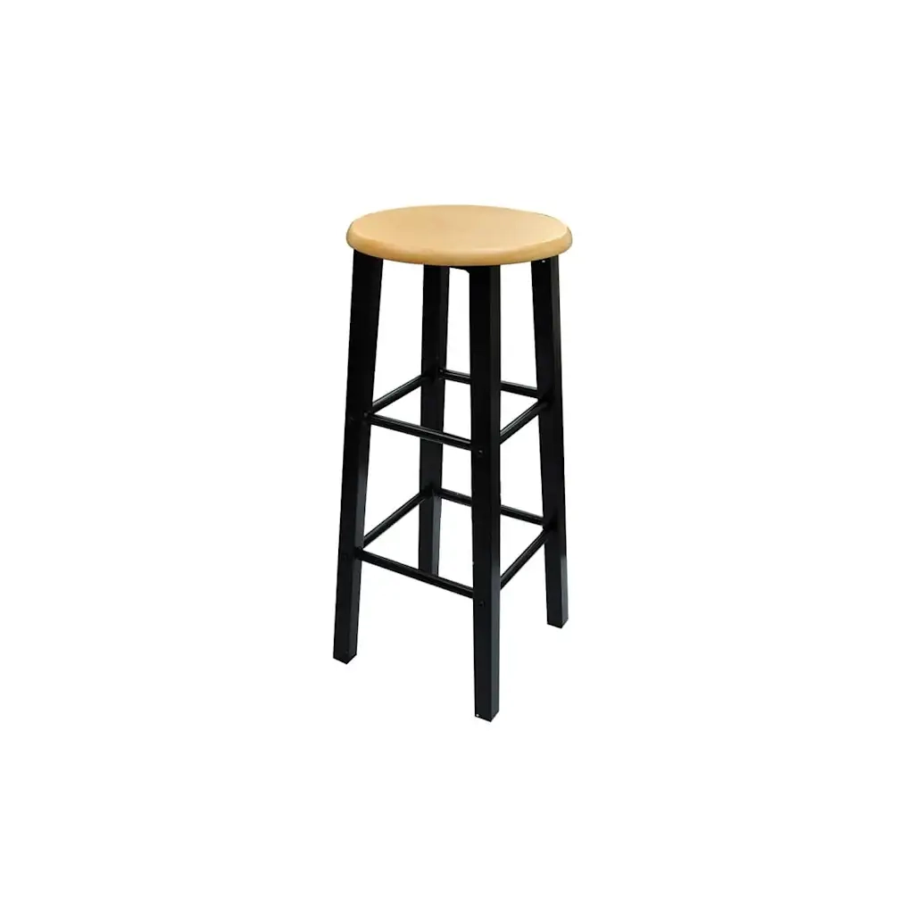 Set Tavolo da Pranzo / Bar e Sedie in Legno e Acciaio Marrone 240095