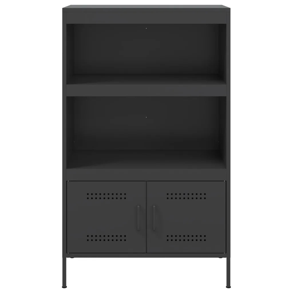 Credenza Nera 68x39x113 cm in Acciaio