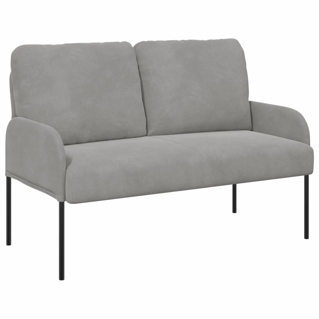 Set divani con cuscino 3 pcs Grigio chiaro 115 x 56 x 80 cm