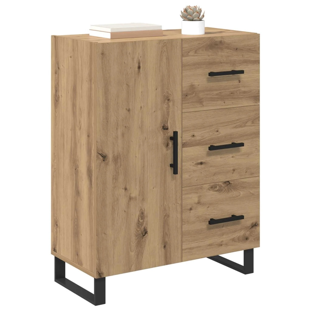 Credenza | Madia | Buffet da pranzo | Armadio da pranzo con cassetto Rovere artigianale 69,5 x 34 x 90 cm