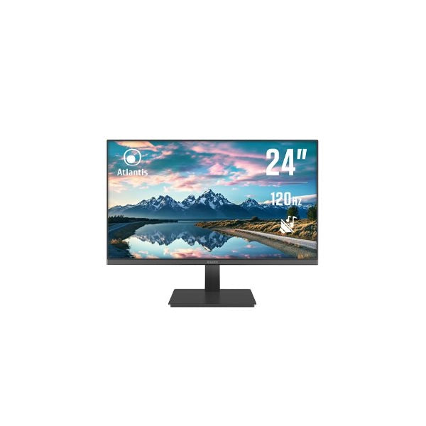 Monitor atlantis led 23,8 wide a05-he24vf-vhm va 120hz 1920x1080 5ms 280cd/m² 4.000:1 vesa 2x2w mm vga hdmi black
