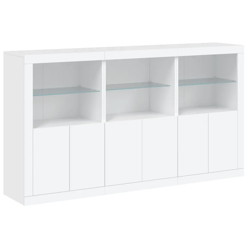 Credenza con Luci LED Bianca 181,5x37x100 cmcod mxl 109856