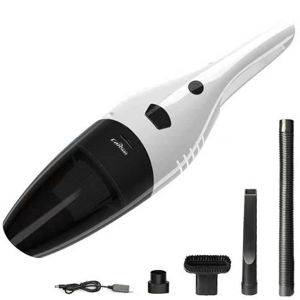 Trade Shop - Aspirapolvere Aspira Polvere Per Auto Senza Fili A 12v + Accessori Kit Pulizia -