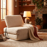 Poltroncina Abyane, Poltrona Reclinabile, 31x31x97h cm Bianco