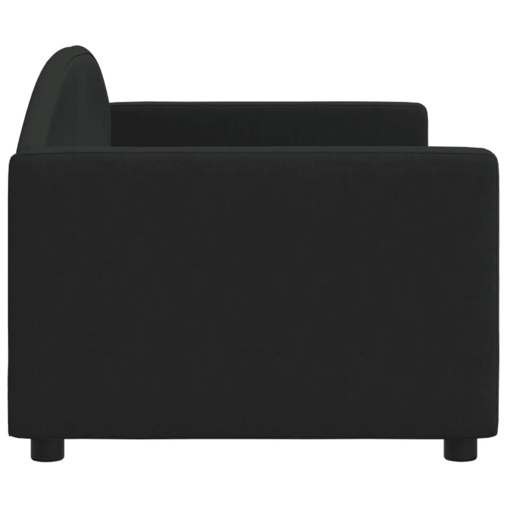 Letto da Giorno Nero 80x200 cm in Tessuto 354108