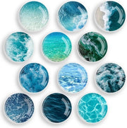 Magneti decorativi per bambini - glifi in vetro - oceano - 12 pezzi.