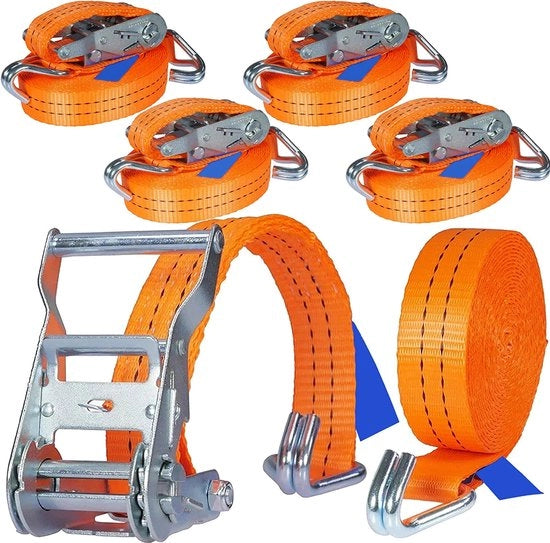 4 pezzi di cavo di trazione con maniglia e gancio, cavo di trazione con gancio, cavo di trazione 35mm, 2000 daN, 2t, lunghezza 6m