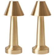 Set di 2 lampade da tavolo in ferro oro camera da letto soggiorno