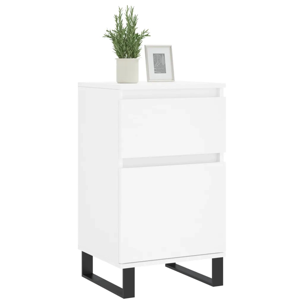 Credenze 2 pz Bianche 40x35x70 cm in Legno Multistrato 831165