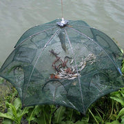 Scoiopera da giardino esterna sostenibile con rete da pesca a 8 fori per la pesca di gamberi e altri tipi di pesce