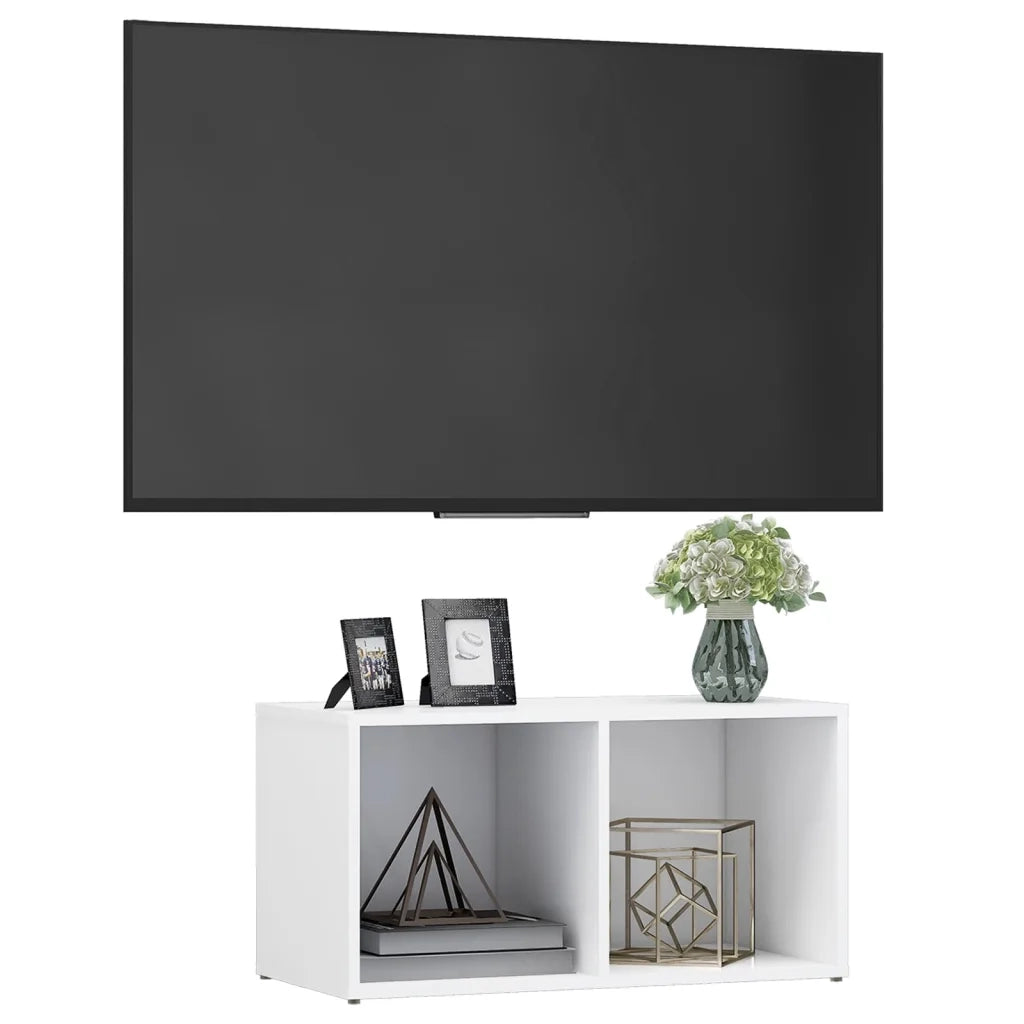 Mobile Porta TV-Mobile per TV-Credenza TV Bianco 72x35x36,5 cm in Legno Multistrato