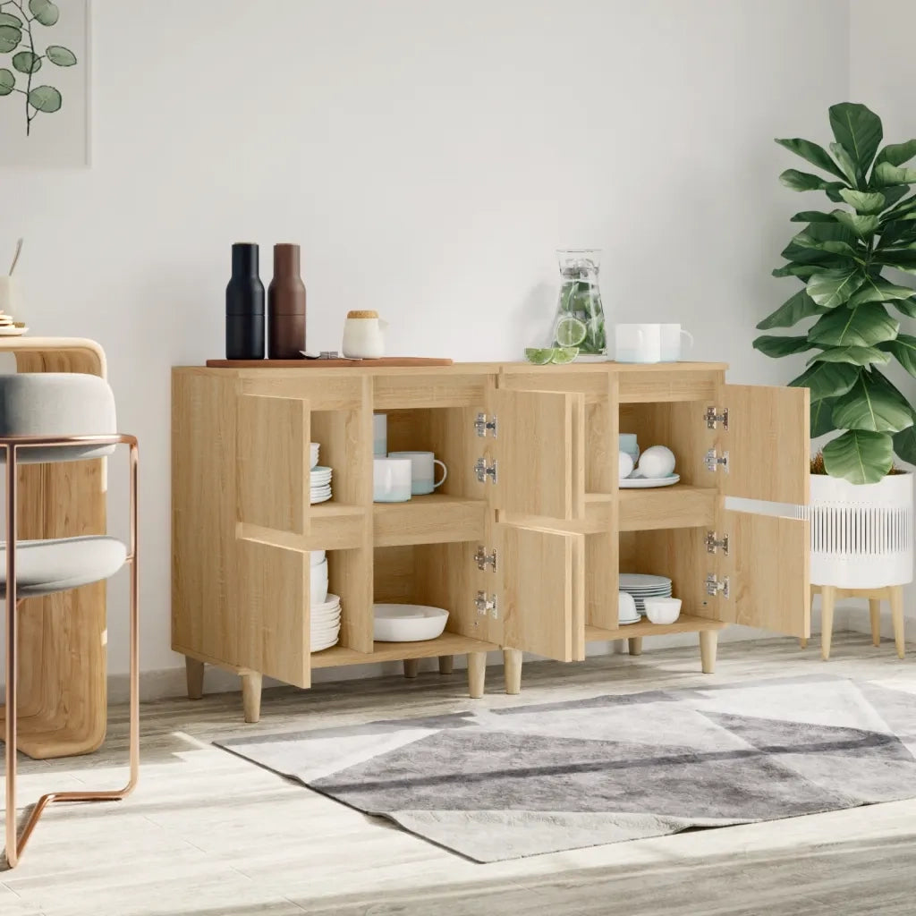 Credenze 2pz | Madia | Buffet da pranzo | Armadio da pranzo Rovere Sonoma 60x35x70 cm in Legno Multistrato