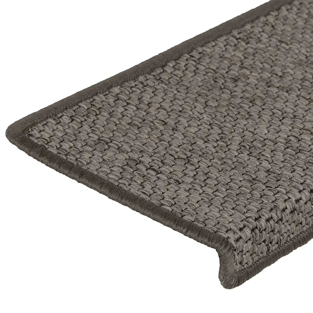 Tappeti Autoadesivi Scale Sisal 15pz 65x25cm Grigio e Beige cod mxl 74438