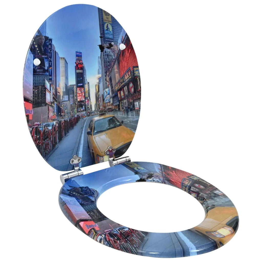 Sedile per toilette con chiusura morbida 2 pz Multicolore CFW8314862