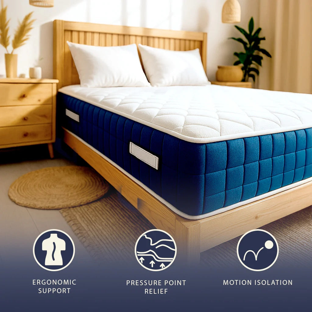 Materasso 90x190 Alto 30cm con Molle e Memory Foam | Anallergico e traspirante | Dispositivo Medico Classe 1