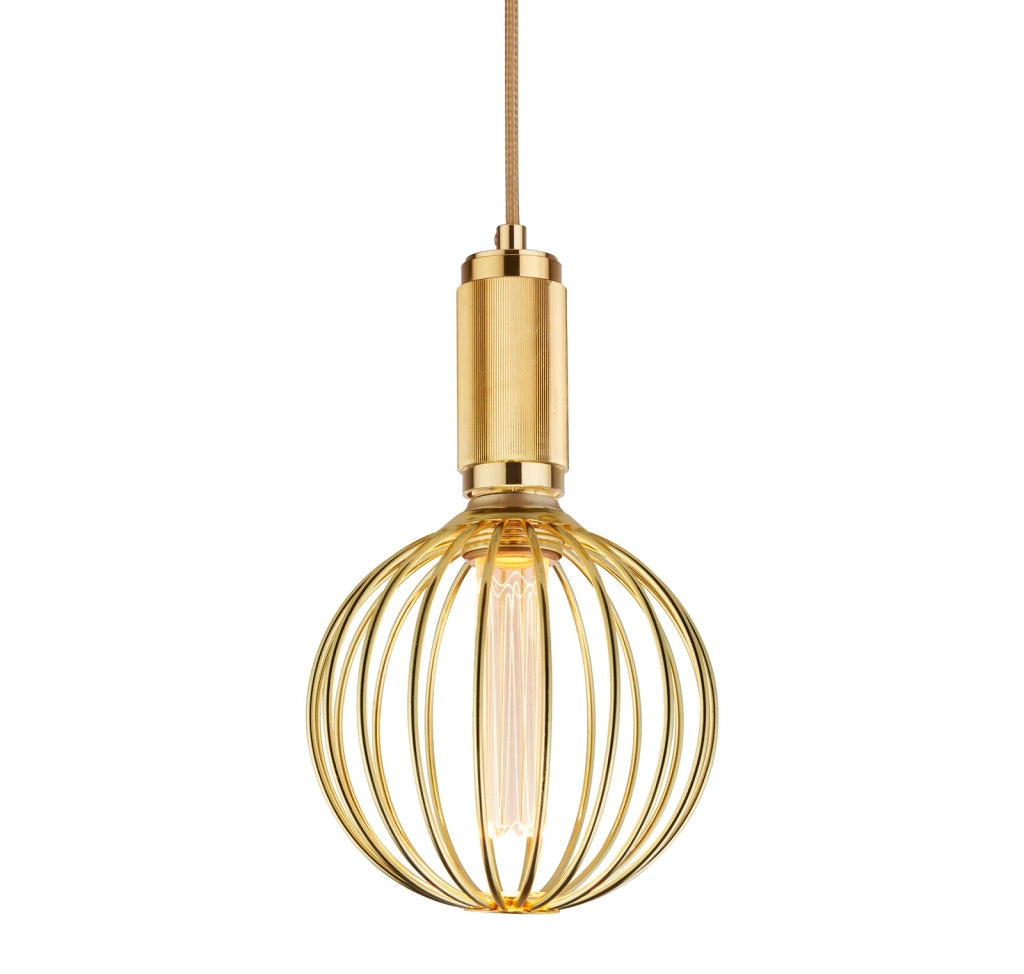 Sospensione Contemporanea Suspension Acciaio Oro 1 Luce E27