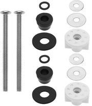 Kit di installazione per toiletbril - Set di viti di sostituzione - Acciaio inossidabile/Rubber - Installazione facile - M6 - affidabile e duraturo - Kit di fissaggio per toiletbril