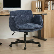 Sedia da Ufficio Girevole ¨C MINIMAL ¨C Braccioli Pieghevoli, Altezza Regolabile, Blu