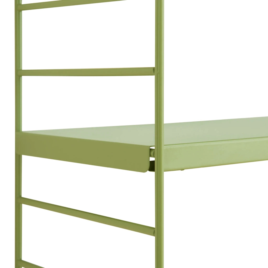 Set di 2 mensole da parete moderno mobile contenitore 50 x 60 x 15 cm acciaio verde 03_0009752