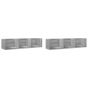 Armadietto a Muro | Mobili Parete 2 pz Grigio Sonoma 75x18x16,5 cm in Multistrato