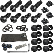 Fermovente di targa - Set di 2 in acciaio inox - Design anti-furto - Viti di sicurezza - Fermovente di targa con viti 

 Specifiche tecniche: 
 - Materiale: Acciaio inossidabile 
 - Quantità: Set di 2