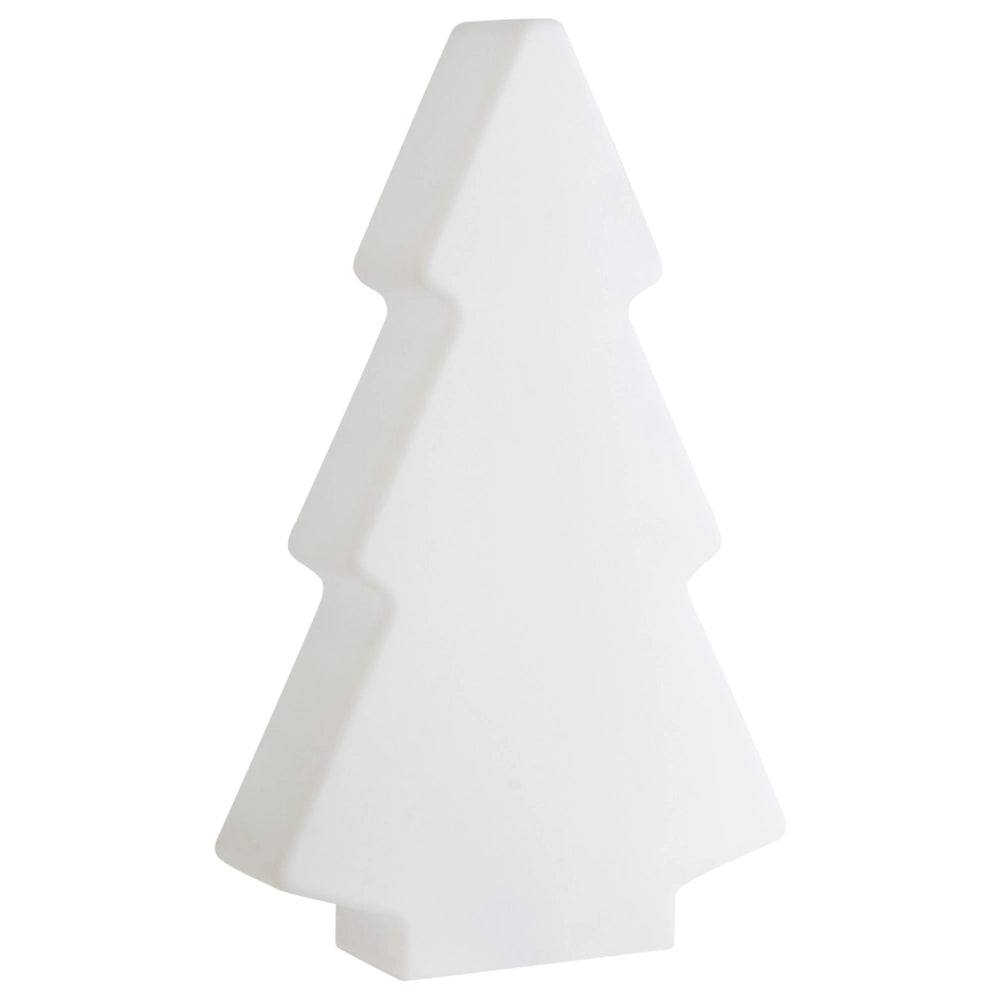 Lampada da terra decorativa a LED per esterni Design RGB Illuminazione Look moderno Materiale sintetico Forma ad albero di Natale IP54 Bianco