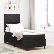 Letto a molle con materasso Nero 80 x 200 cm Tessuto 3339862