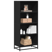 Libreria Nera 60x35x139 cm in Truciolato