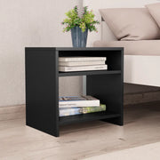 Comodino Nero 40x30x40 cm in Legno Multistrato 800011