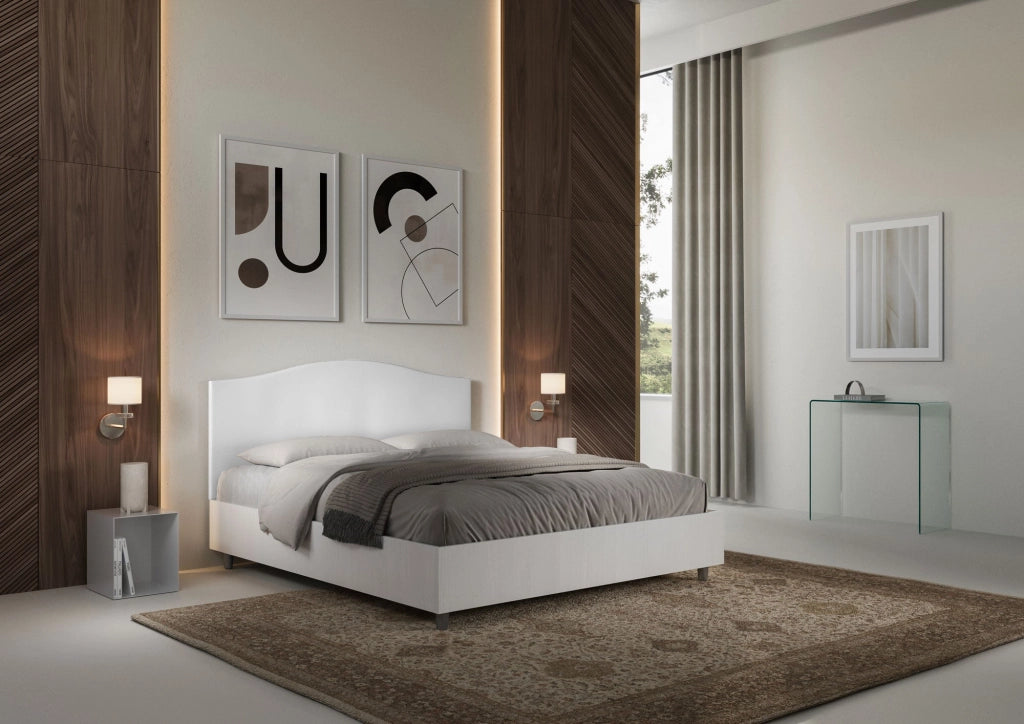 Letto Matrimoniale 160x190 cm Senza Rete Grace Bianco