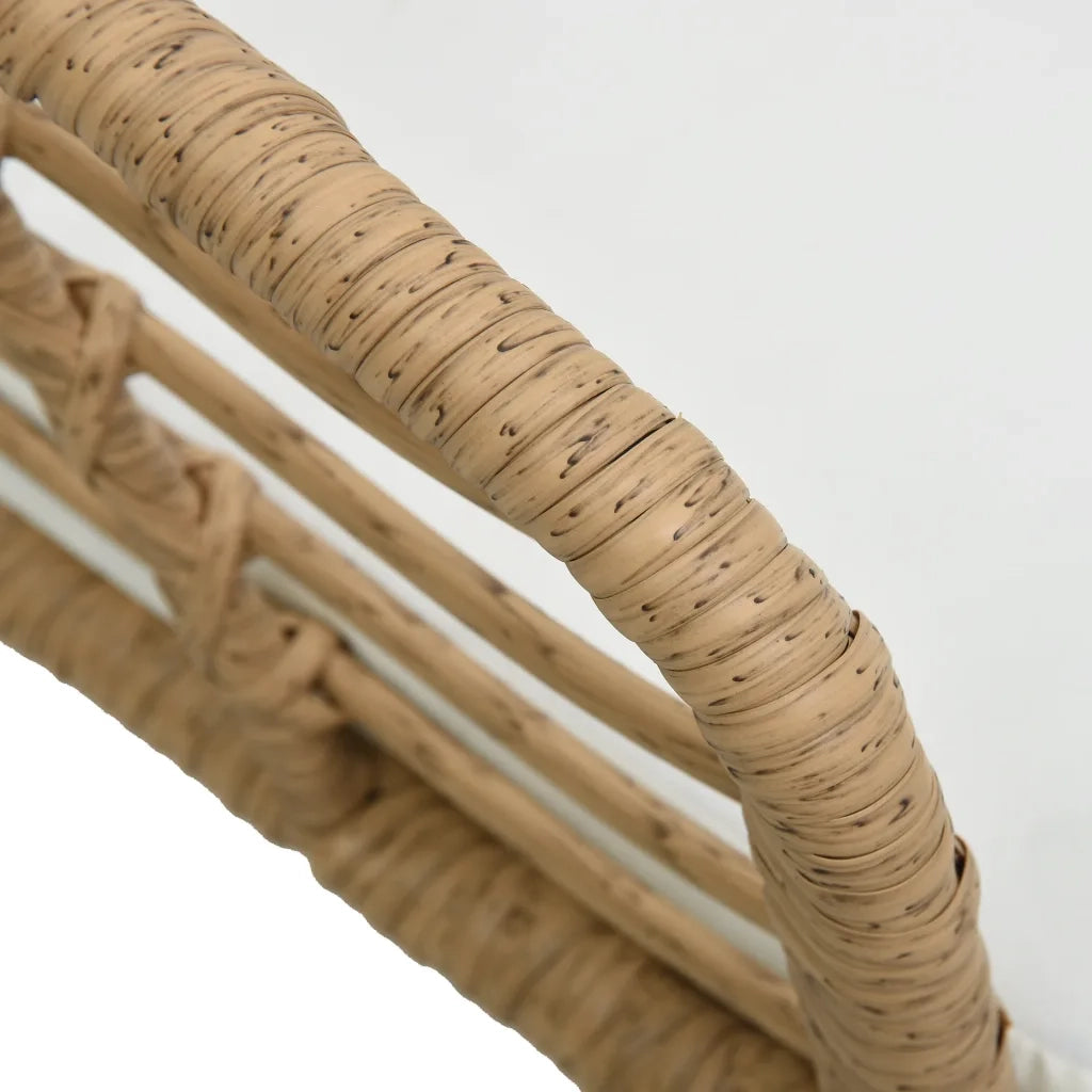 Sedie da Giardino 2 pz con Cuscini in Polyrattan Rovere 48576