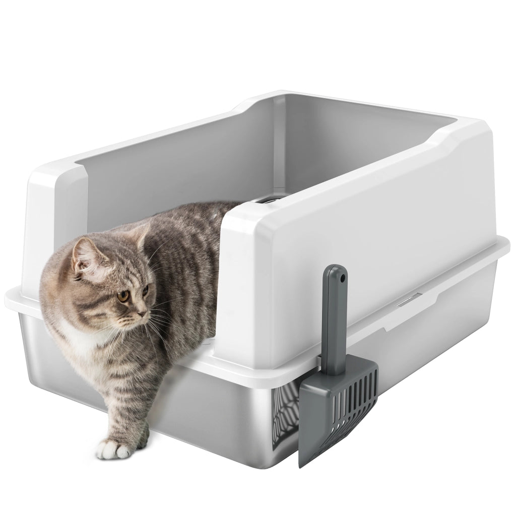 Lettiera per Gatti Impermeabile ¨C Zephmum ¨C Bianco, ABS, 71x50.8x35.5 cm