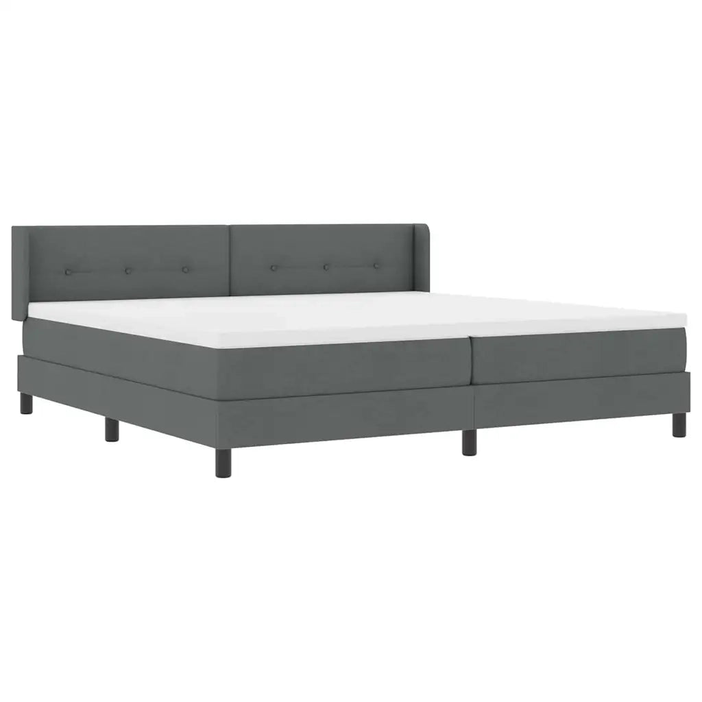 Letto box spring con materasso Grigio scuro 200 x 200 cm 3341126