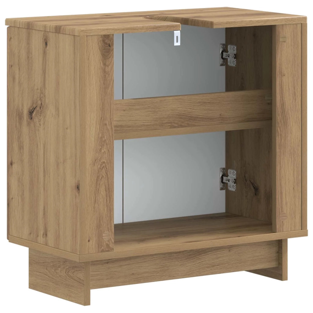 Armadio per Lavabo da Bagno EDE Rovere Artigianale 895914