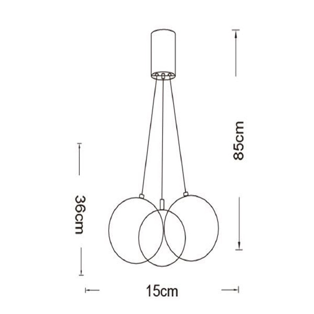 Trade Shop - Lampadario A Sospensione Bronzo Lampada Minimal Da Soffitto Con 3 Sfere Attacco G9 Lp-84-3 -