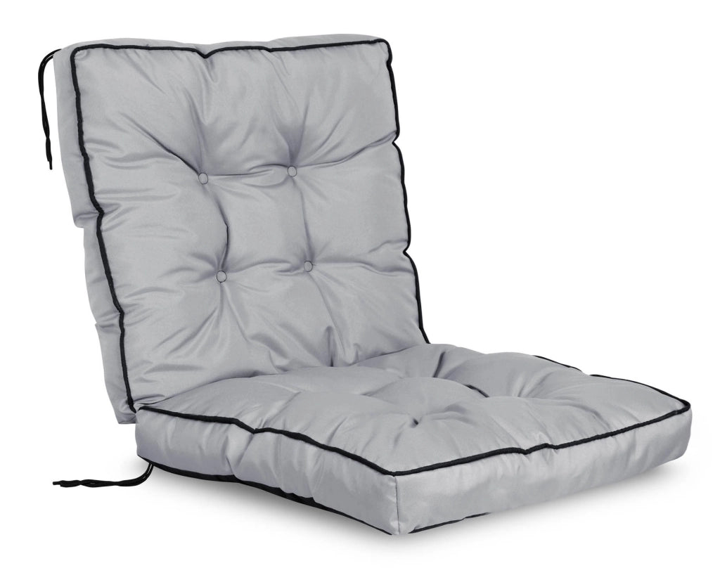 AIO FACTORY Cuscino per sedia da giardino 50x50x50 cm impermeabile grigio scuro