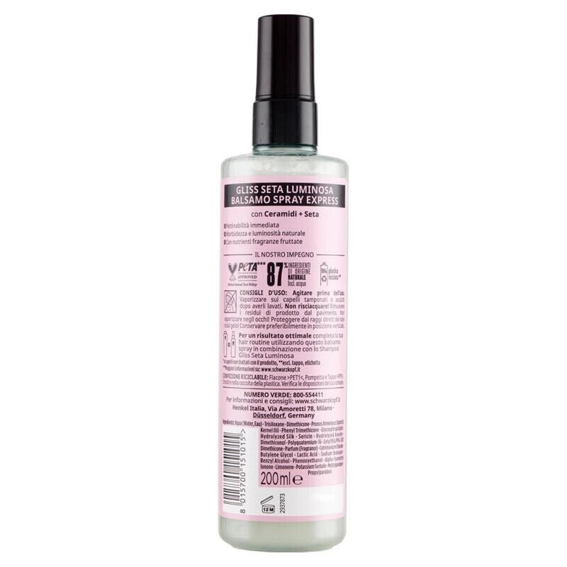 GLISS SETA LUMINOSA BALSAMO SPRAY EXPRESS 200 ML