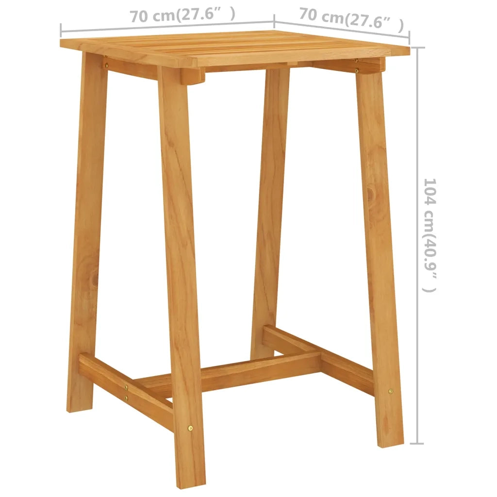 Tavolo da Bar da Giardino 70x70x104 cm in Massello di Acacia cod mxl 34319