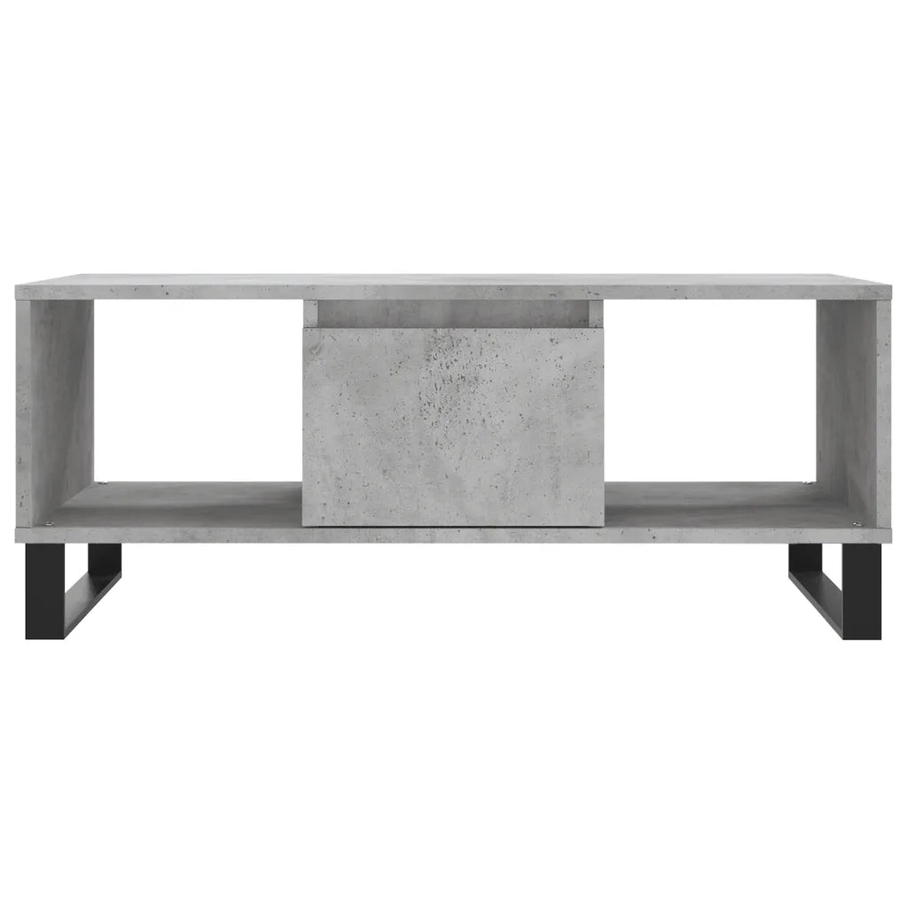Tavolino salotto | Tavolino da caff¨¨ | Tavolino da Soggiorno Grigio Cemento 90x50x36,5 cm Legno Multistrato