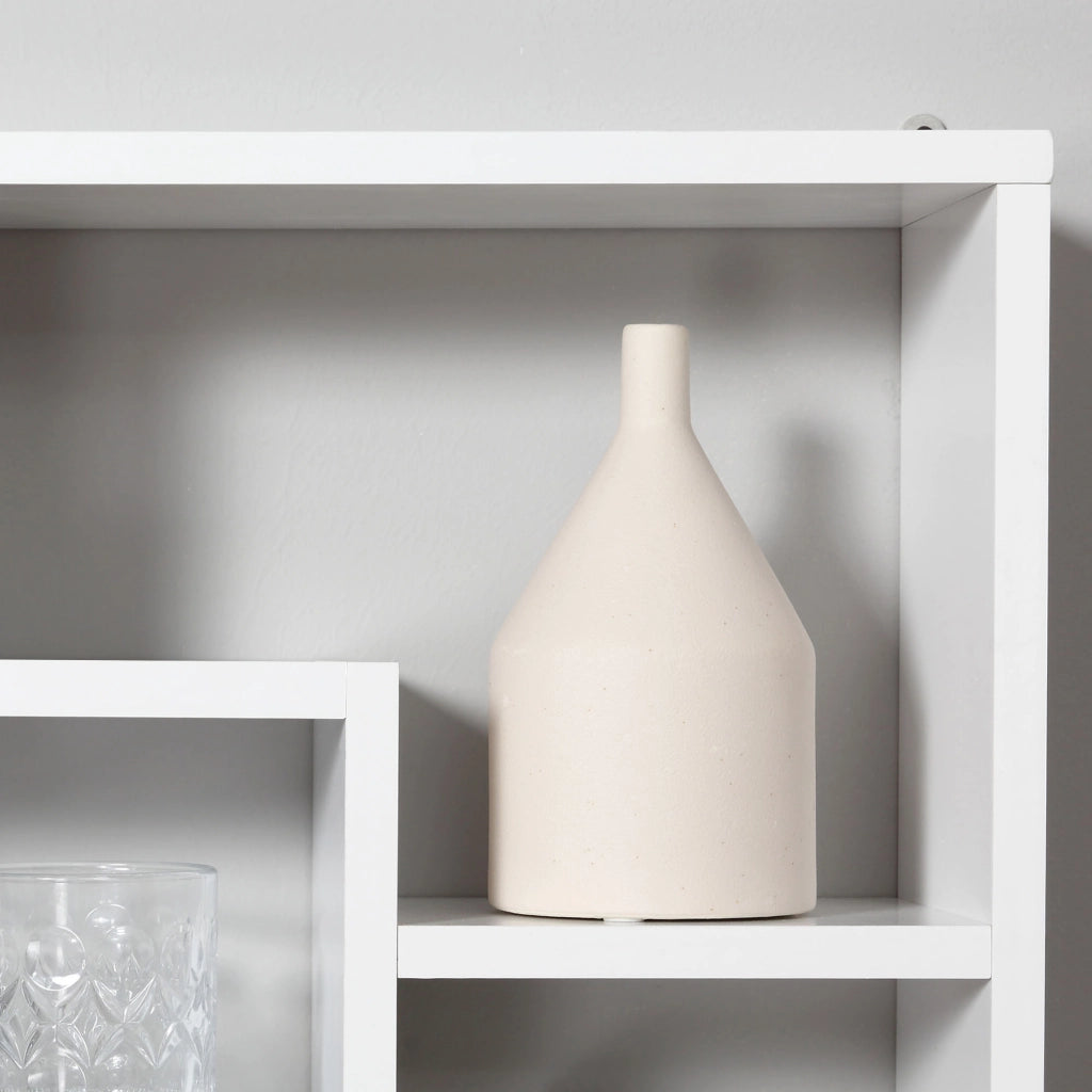 Libreria a Parete con 8 Cubi ¨C zephmum ¨C Bianco 85x14.5x47.5 cm