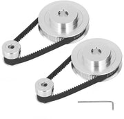 Distributore Sincrono 200mm di Lunghezza - Cinghia in Alluminio - Rapporto 20T/60T - Materiale Resistente - Alta Qualità di Trasmissione - Inclusa Chiave a Lema - Set di Pulegge