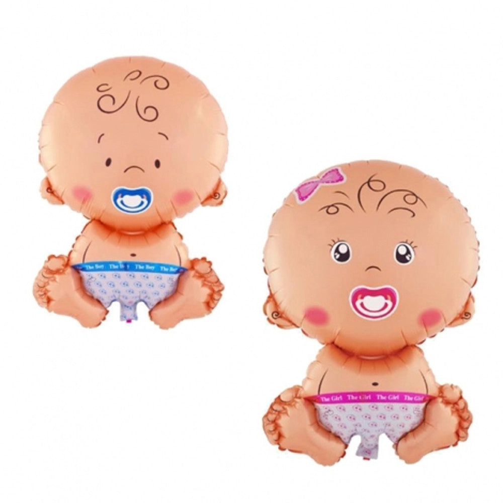 Trade Shop - 2 Palloncini Palloncino Bambino Bambina Baby 48x26cm Nascita Per Elio Aria -