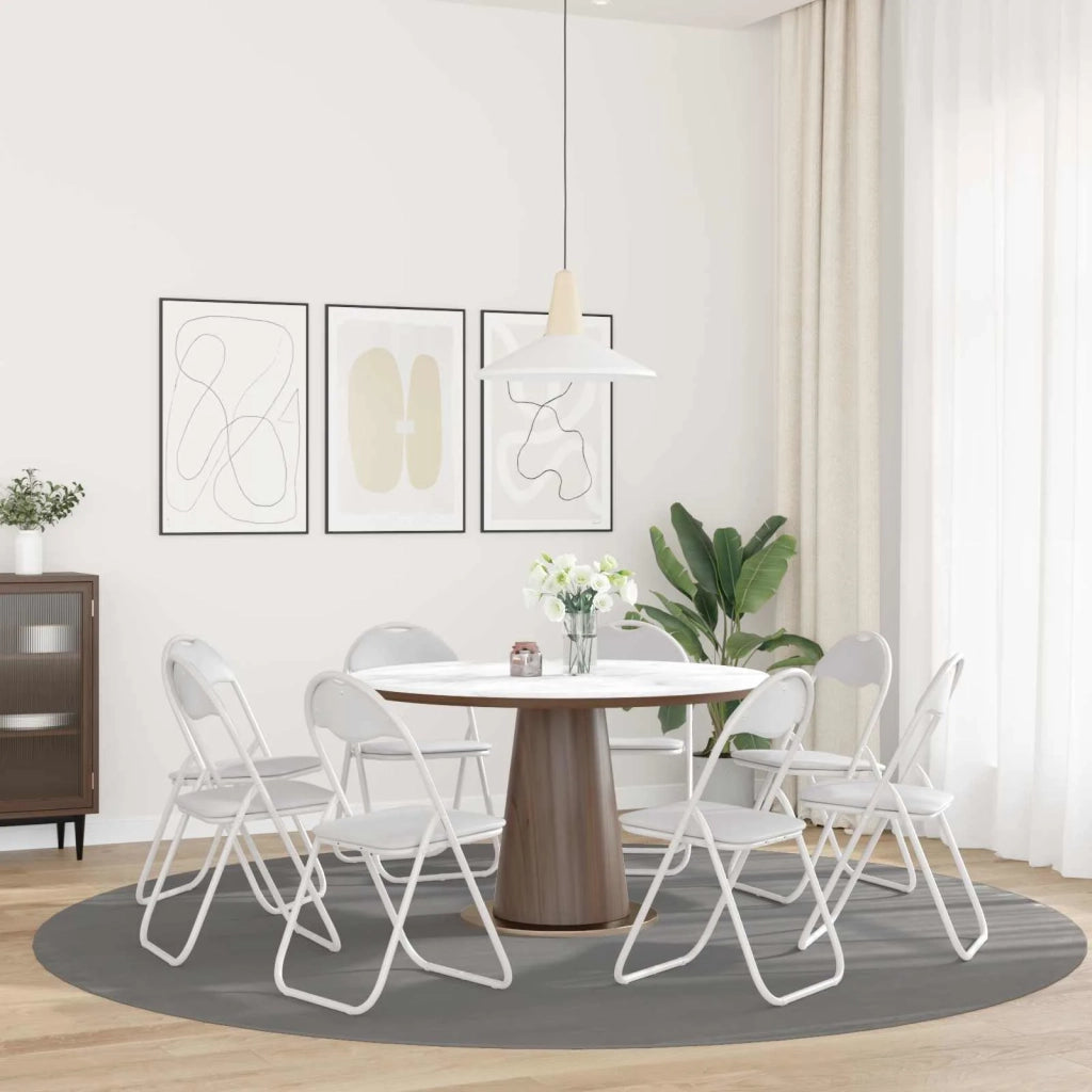 Sedia pieghevole 8 pcs Bianco 48 x 43,5 x 81 cm Pelle Sintetica 42029051