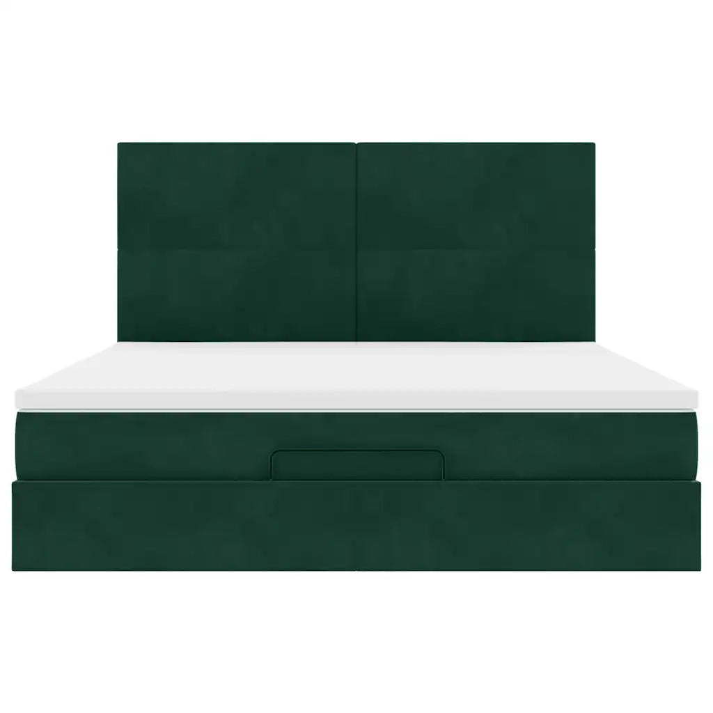 vidaXL Struttura Letto Pouf con Materassi 160x200 cm Velluto