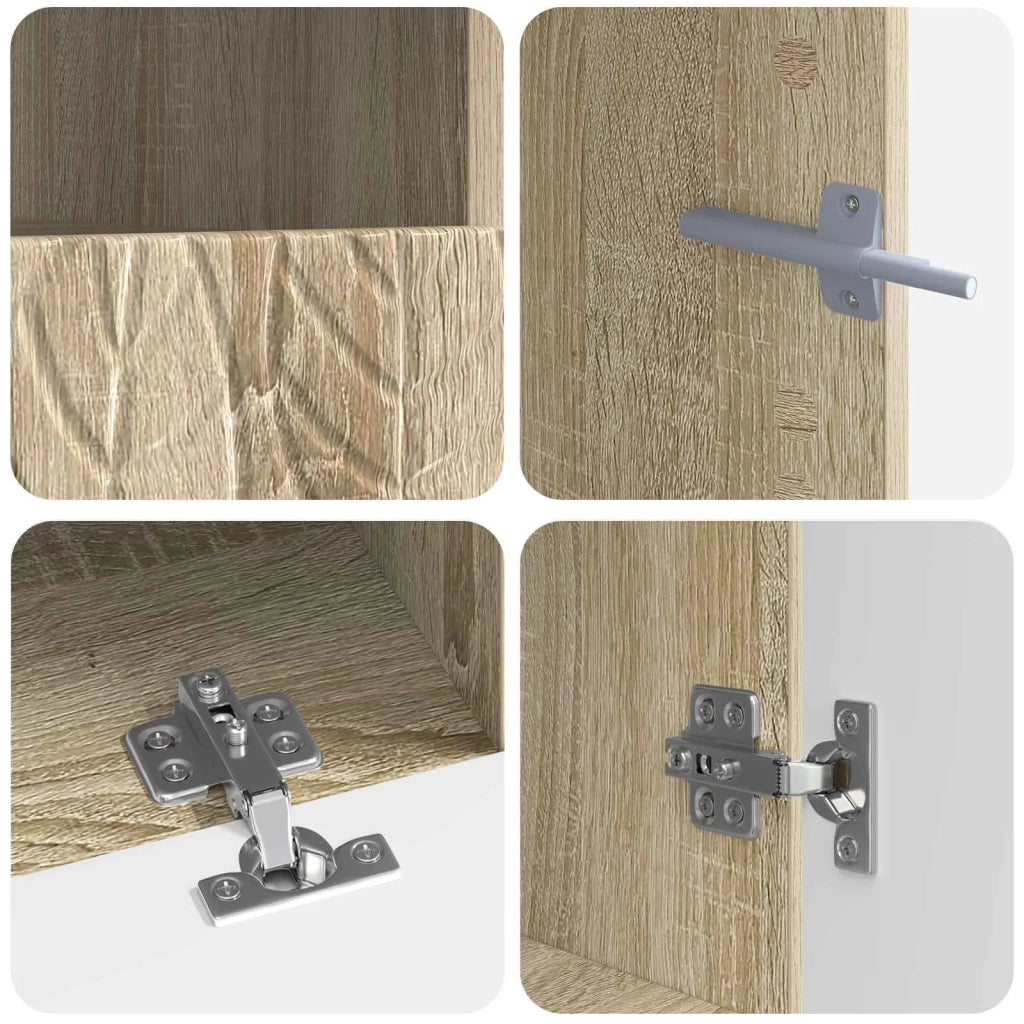 Mobile TV LED a 5 pezzi Rovere Sonoma Legno ingegnerizzato 3416758